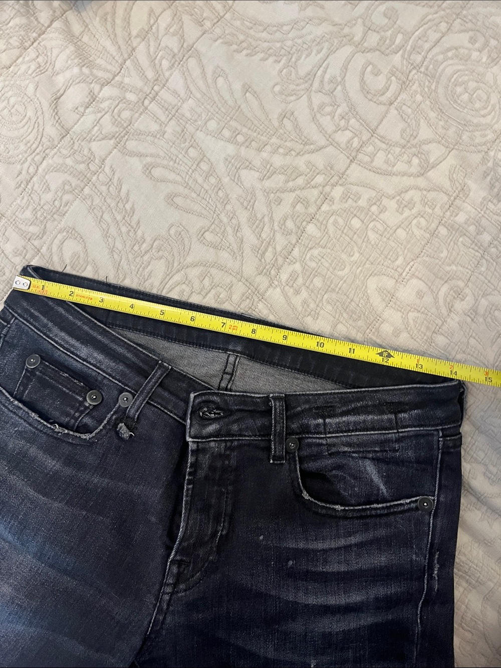 R13 Women's Black Washed Skinny Jeans - Picture 6 of 8